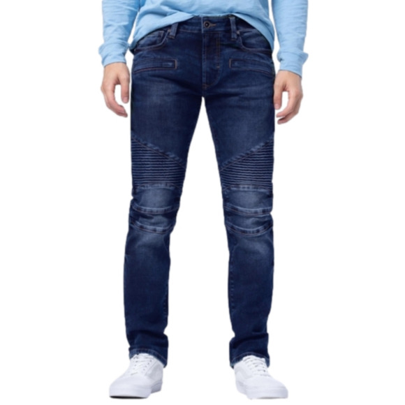 Parasuco Men's Mike Denim Slim Pant Medium Rise Moto Fit 9119KDS Size 42 - Picture 1 of 13